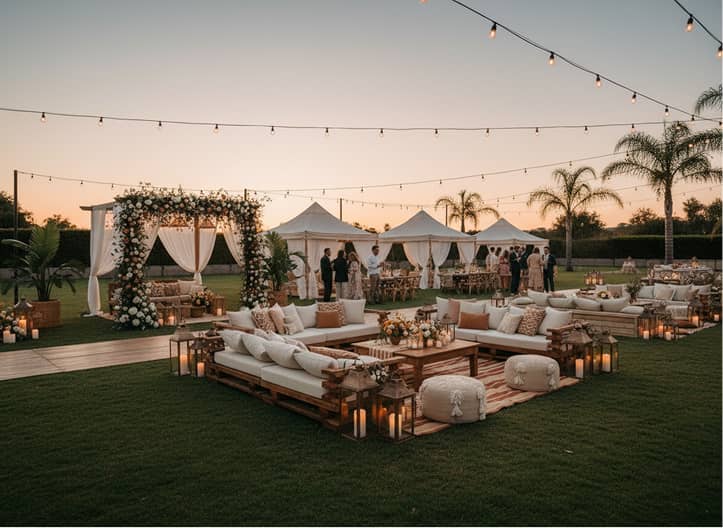 Zona Chill Out Para Boda Al Aire Libre